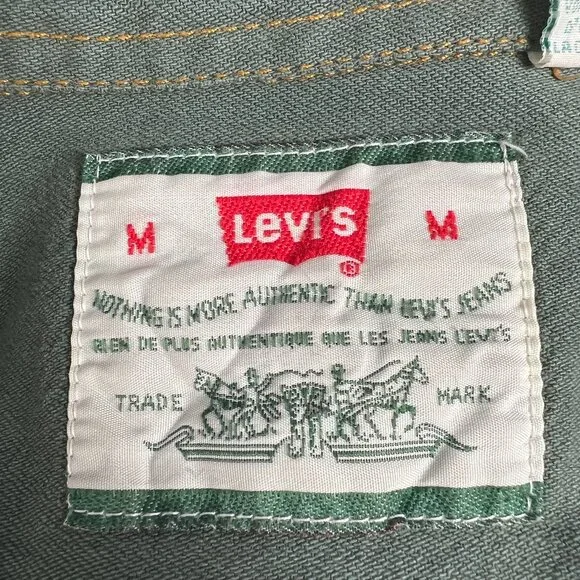 Vintage Levi's Painters Oversized Button Down Up Shirt Light Shacket Relaxed Fit - Picture 4 of 9